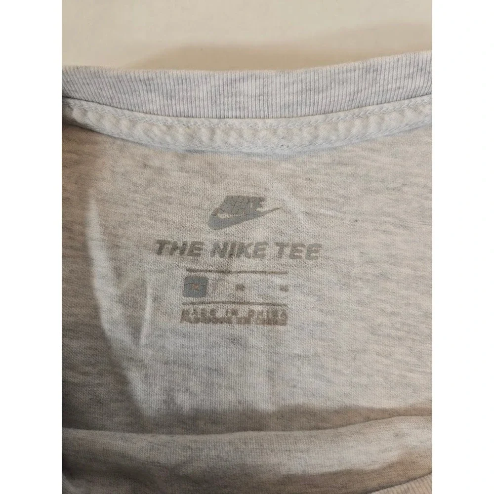 Nike The Nike Tee‎ Long Sleeve Shirt Mens Gray Heather Logo M-READ DESCRIPTION